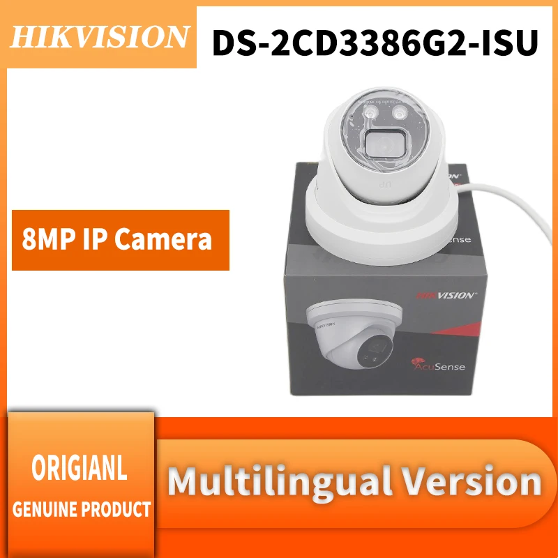 

Hikvision DS-2CD3386G2-ISU 8MP IP-камера 4K Встроенный микрофон AcuSense фиксированная сетевая камера с револьверным механизмом передовая технология потоково...