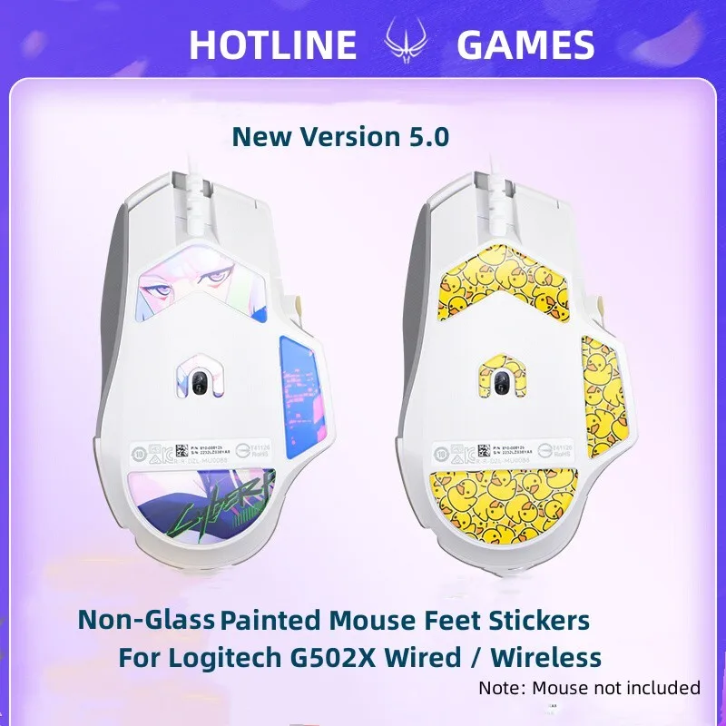 

Hotline Games Новинка 5,0 наклейки на ножки мыши без стекла для Logitech G502X Проводная Беспроводная универсальная мышь