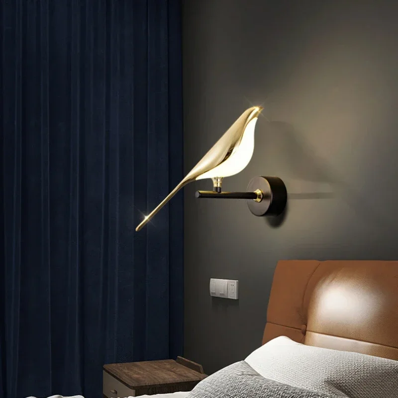 Настенный бра в скандинавском стиле с птицами