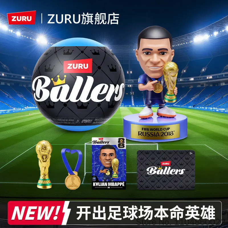 Новая коллекционная миниатюрная фигурка футболиста ZURU 2026 FIFA World Cup Ballers в слепой коробке: Месси, Мбаппе, с аксессуарами (art.: 3920dbabfa232) - 3920dbabfa232