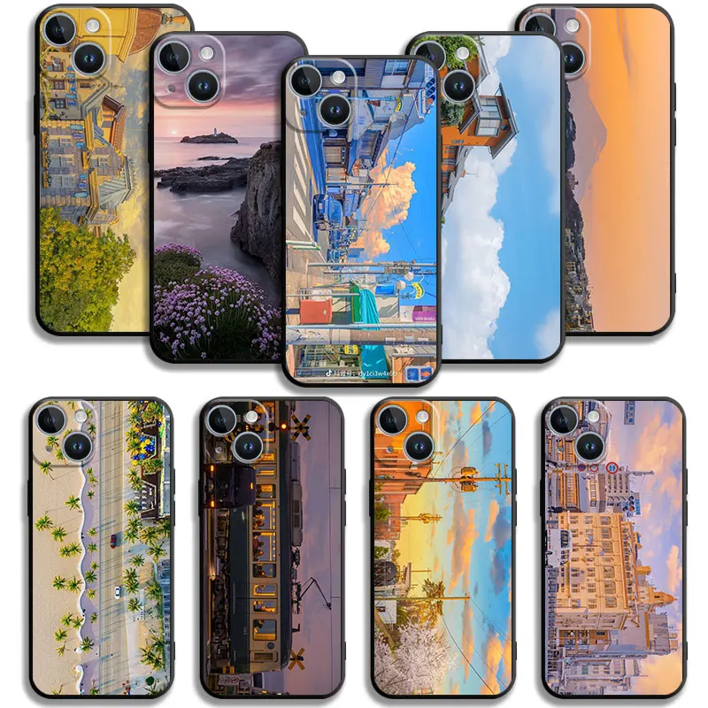 

Scenery Heals For iphone 14 13 12 11 Pro X XR XS Max 8 Plus Mini Silicon Case