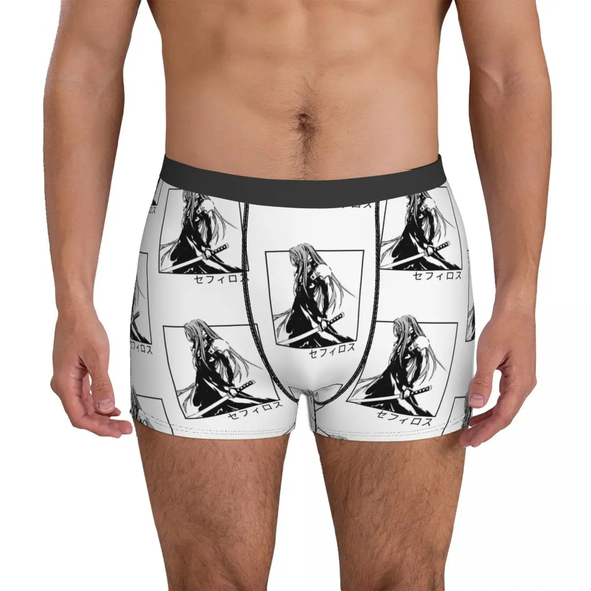 Sephiroth Ffvii Final Fantasy Cloud Underwear cool man fight video game Custom Boxer Shorts Hot Men Underpants Breathable