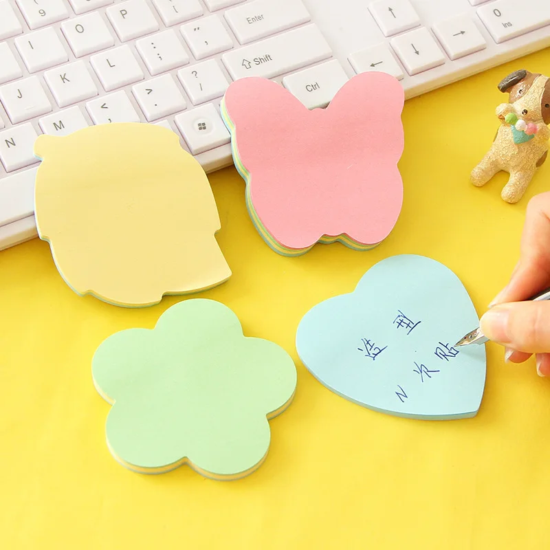 

100 Sheets/pack Creative Post Colour Self Stick Notes Self-adhesive Sticky Note Cute Notepads Posted Writing Pads Stickers Paper