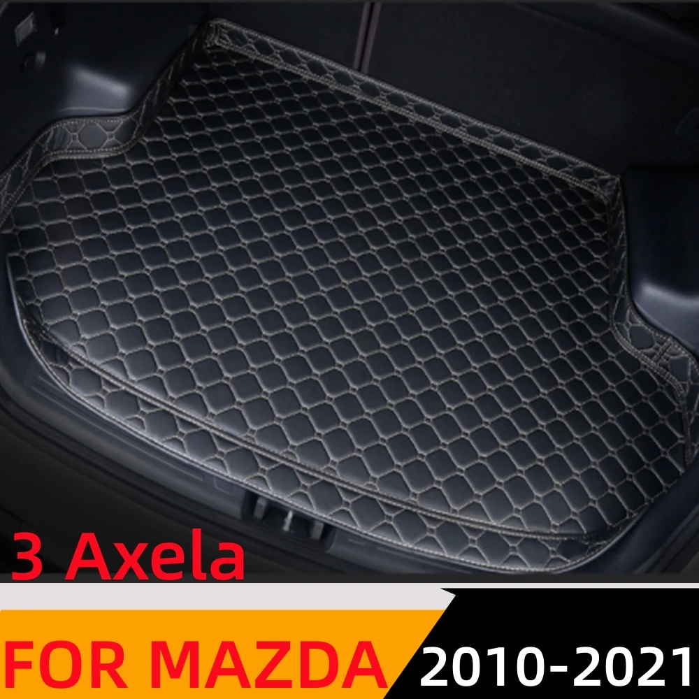 

Sinjayer Car Trunk Mat Waterproof AUTO Tail Boot Carpets High Side Cargo Carpet Pad Liner Fit For Mazda 3 Axela 2010 2011-2021