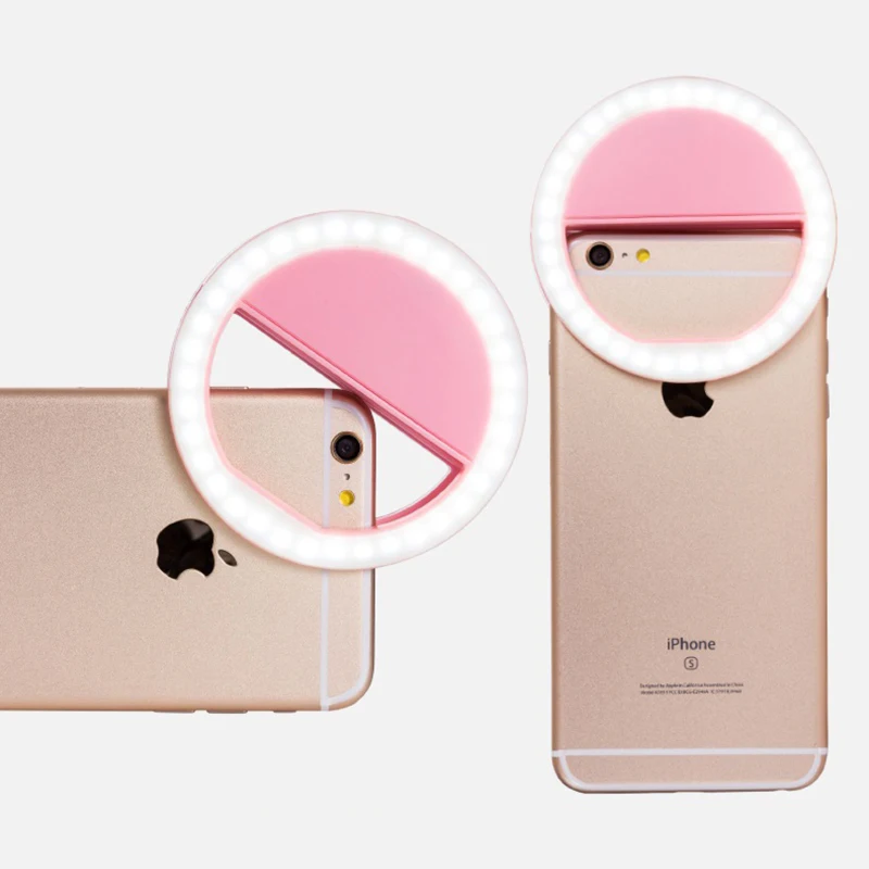 selfie ring mobile phone clip lens light lamp led bulbs emergency dry battery for photo camera well smartphone beauty free global shipping