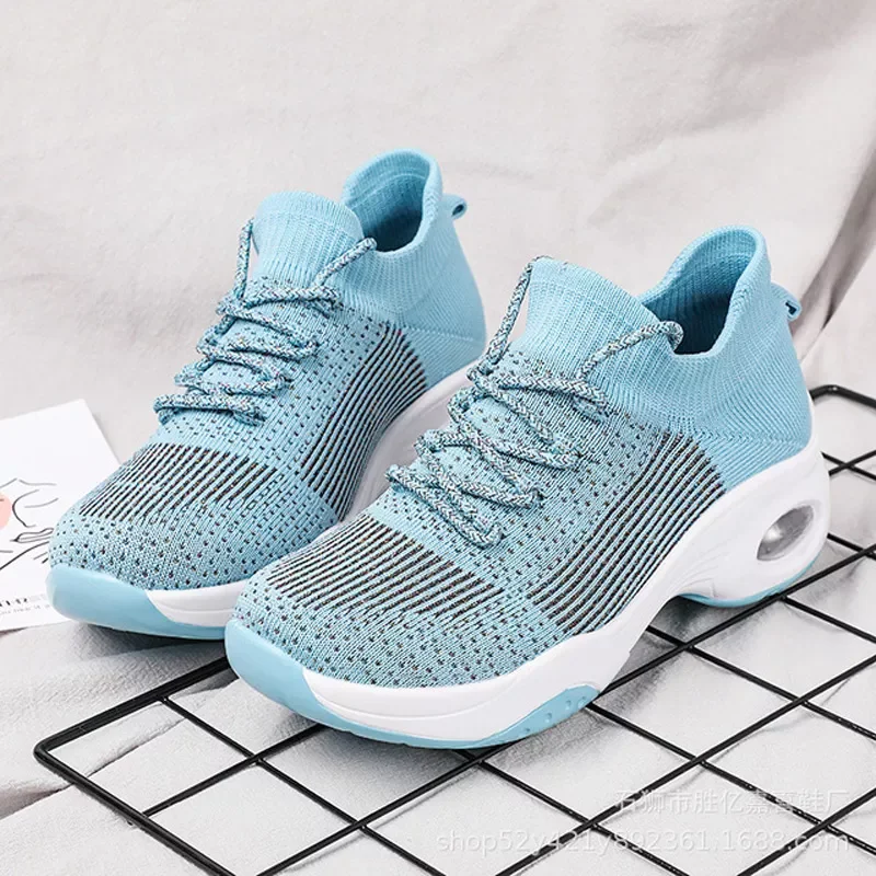 

2023NEW women sneakers 2022 ladies casual air cushion sports shoes woman woven breathable leisure walking shoes plus size