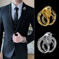 retro mens brooch personality corsage accessories temperament suit sweater pin korean version of the wild creative snake