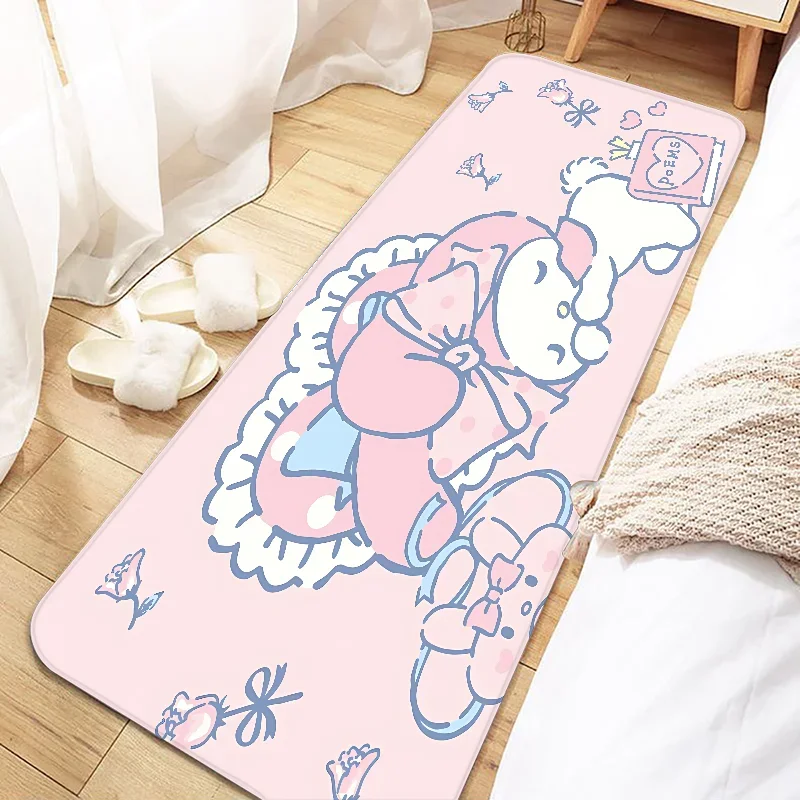 Saniro My Melody мультяшный ковер по коврике входной нескользящий коврик моющийся
