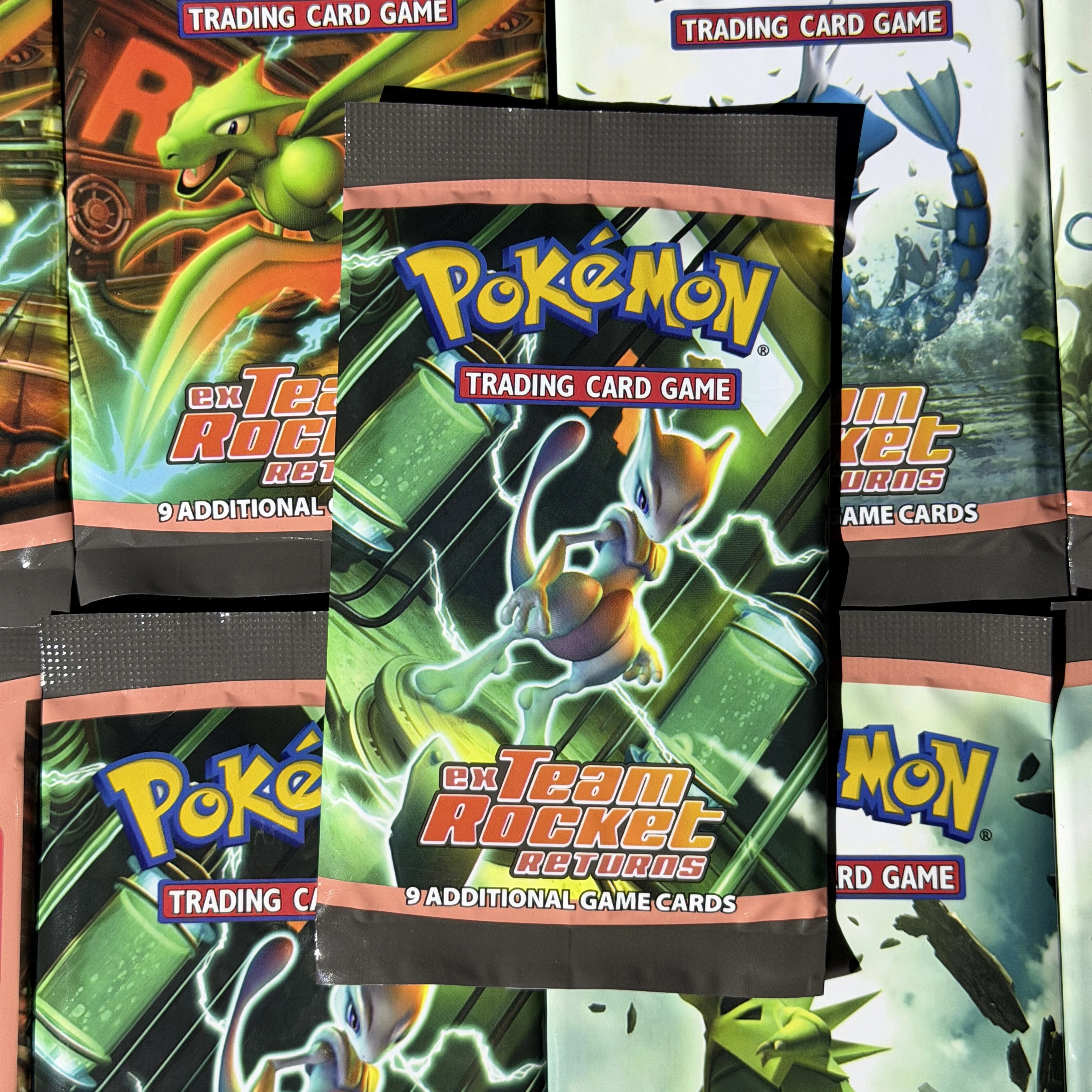Фото PTCG EX Team Rocket Returns 2004 Booster Pack Vintage, 9 шт./упак., TCG, набор с изображением Мьюту, классические прокси-карты №5