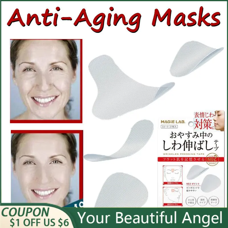 

Reusable Silicone Wrinkle Removal Sticker Facial Lifting Strips Set Forehead Neck Line Remover Eye Patches Anti Aging Skin Pads