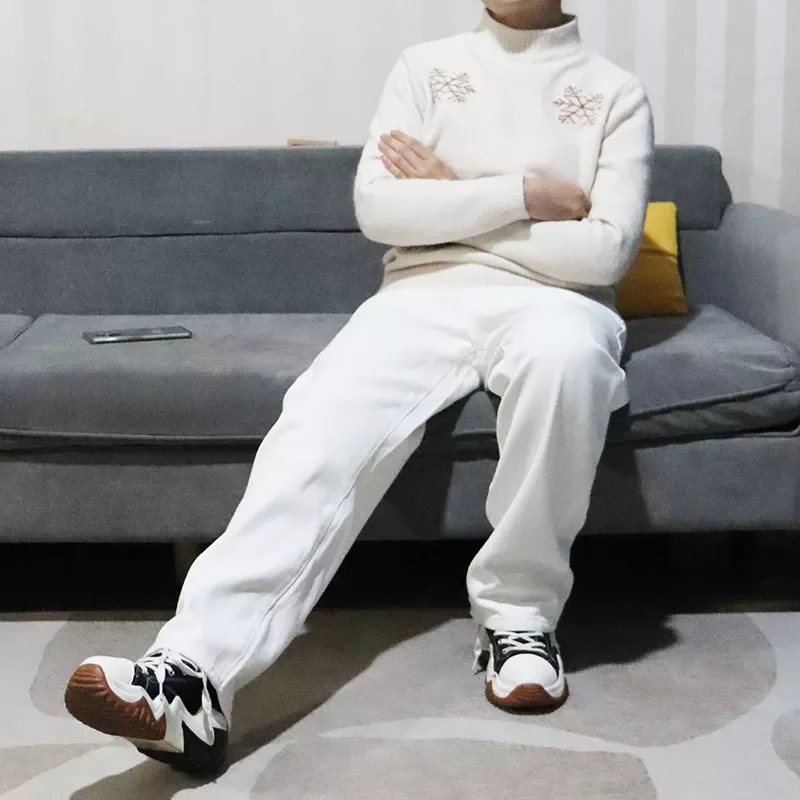 

Мужские джинсы с широкими штанинами ABOUTROSE, новые модные повседневные корейские джинсы, Мужская Уличная одежда, свободные прямые джинсы в ст...