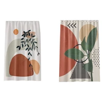 modern abstract fabric shower curtain aesthetic boho cute bathroom shower