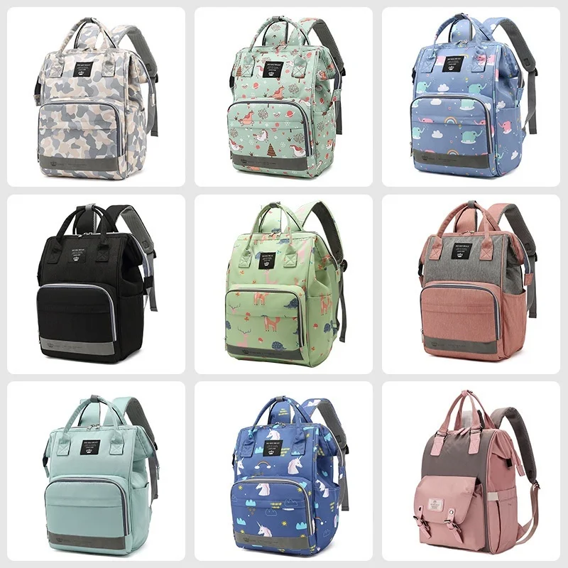 

Waterproof Mommy Backpack Large-capacity Baby Bag Multifunction Printed Diaper Nappy Bag Outing Travel