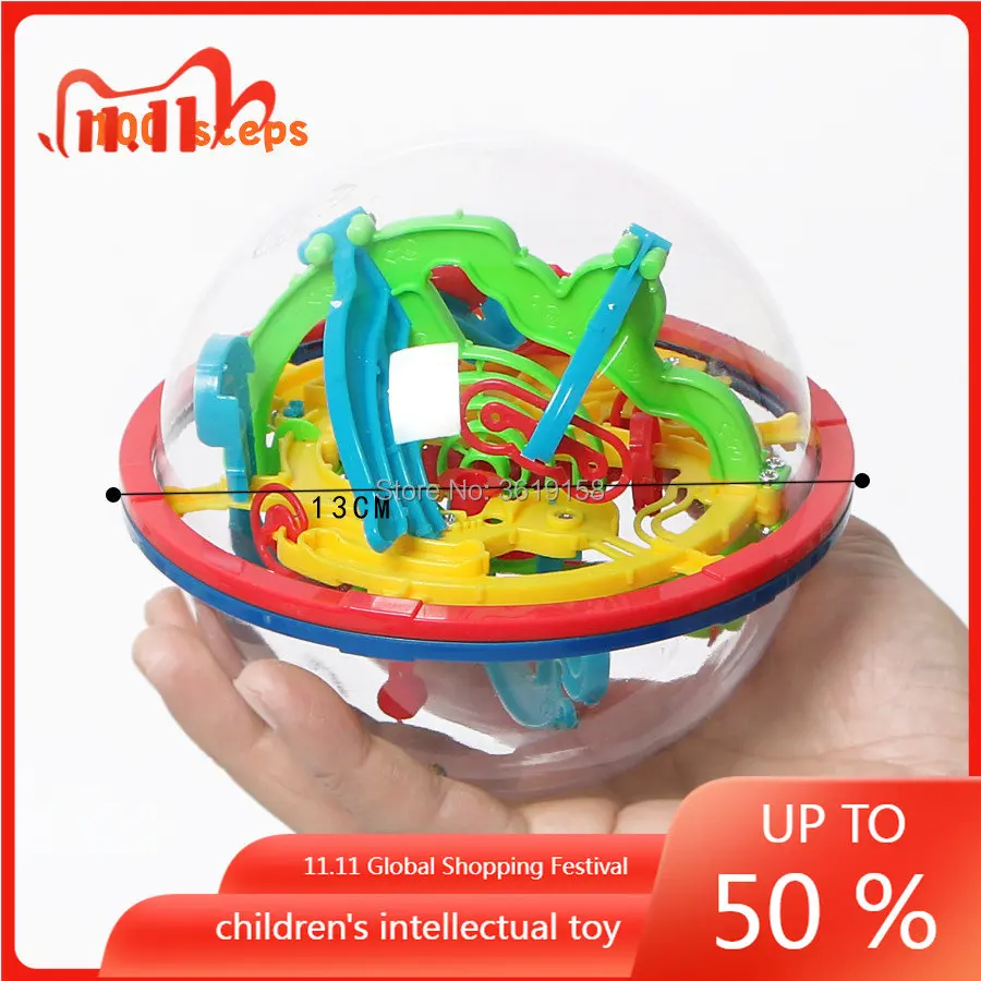 

3D Magical Intellect Maze Ball 99/100/158/299steps,IQ Balance Perplexus Magnetic Ball Marble Puzzle Game for Kid and Adult Toys