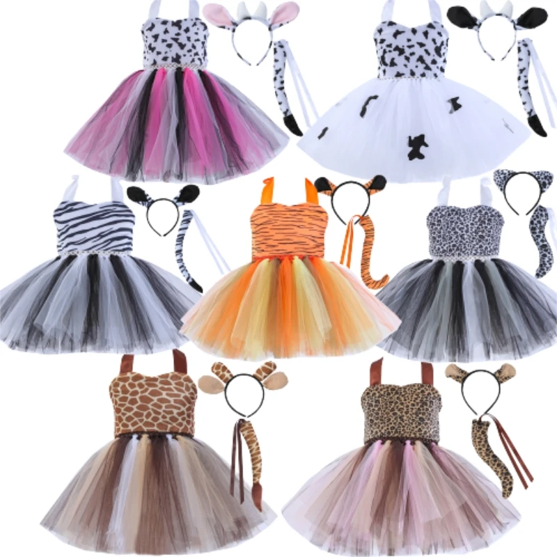 

Cute Girls Suspender Dress For Children Girl Halloween Party Dancewear TUTU Dress Kids Ballet Costumes For Girls Dance Clothing