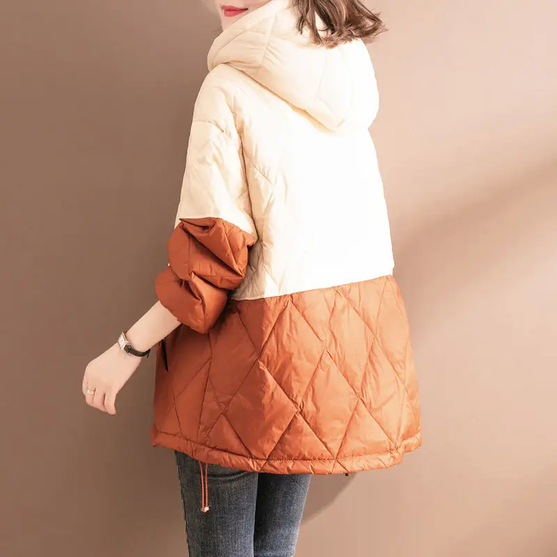 Womens Hooded Padded Jacket Autumn Winter Warmth Parka Jacket Coat Free Shipping Pullover Wholesale Plus Size Loose Leisure New