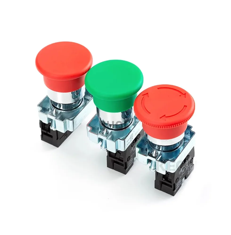 1 шт. кнопочный переключатель с самосбросом маленькая грибовидная головка