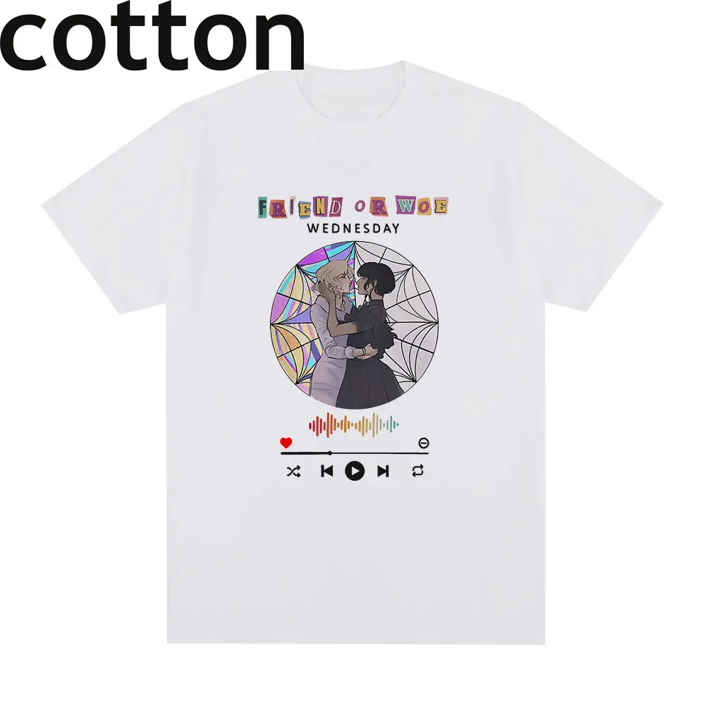 

Футболка Мужская/Женская в стиле Харадзюку, повседневная тенниска из хлопка с графическим принтом, Классическая уличная одежда в стиле унисекс