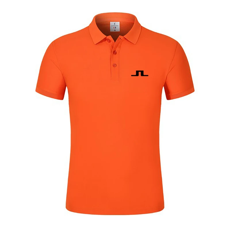 2022 NewSummer Men Polo Shirts Casual Short Sleeve Male New Golf Breathable J Lindeberg Men's Shirt Tops High Quality |