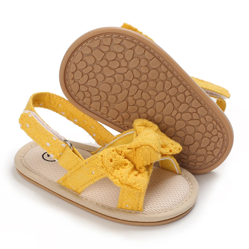 as na lato dla małych dziewczynek w wieku 0-18 miesięcy Butterfly Knot Design Antypoślizgowa gumowa podeszwa zewnętrzna Miękk...