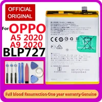 new 100 original high capacity blp727 5000mah battery for oppo a5 2020 a9 2020 smart phone quality batteries free tools