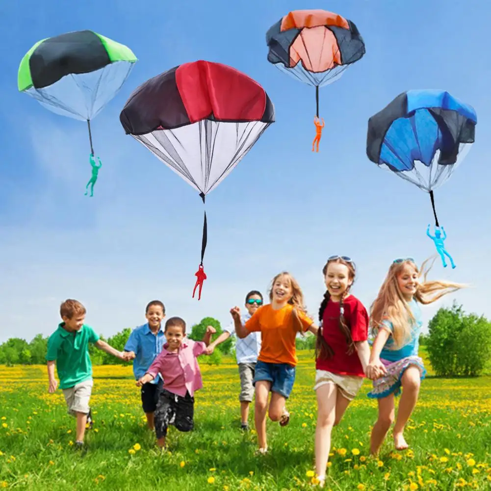 

Hand-throw Parachute Toy Bright Color Parasailing Toy Boys Girls Game Early Educational Toy