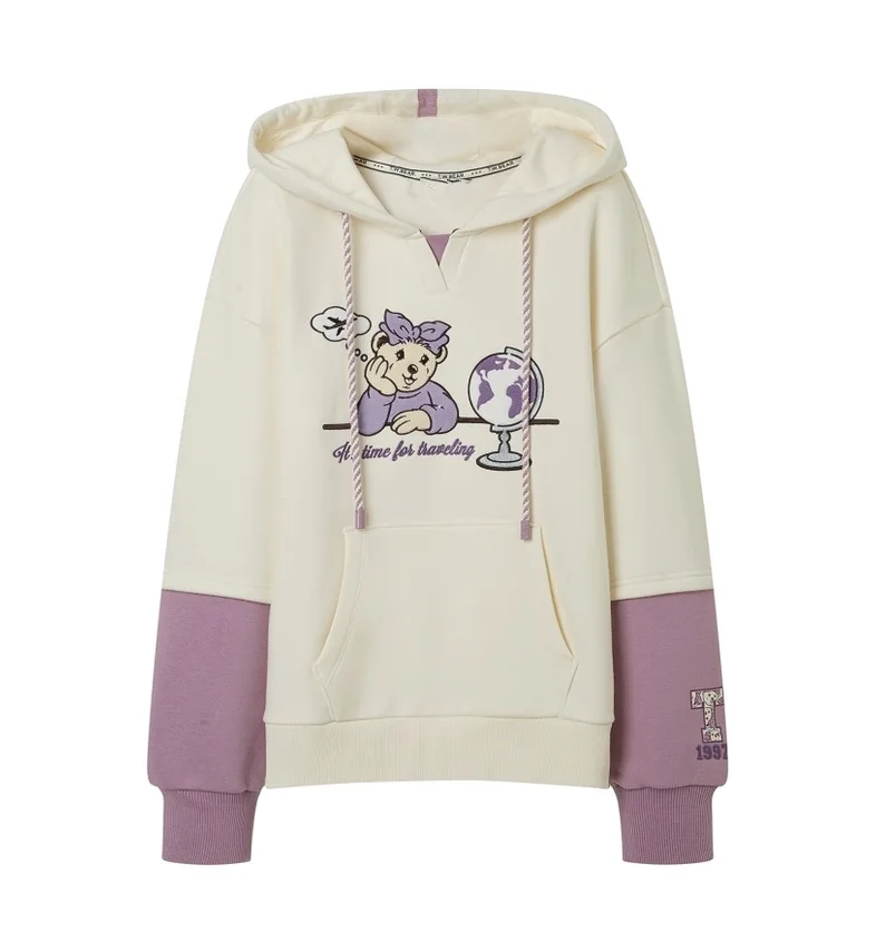 

Embroidery Cartoon Fashion Kawaii Hoodies & Sweatshirts for Women Y2k Clothes Full Sleeves Loose Casual Tops for Student