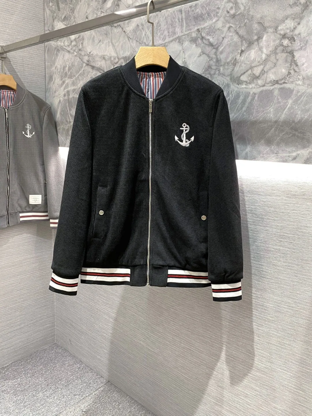New Mens Jacket Baseball Collar Stripes Luxury Brand Design Jackets Coat High Quality Smart Causal Bomber Jackets