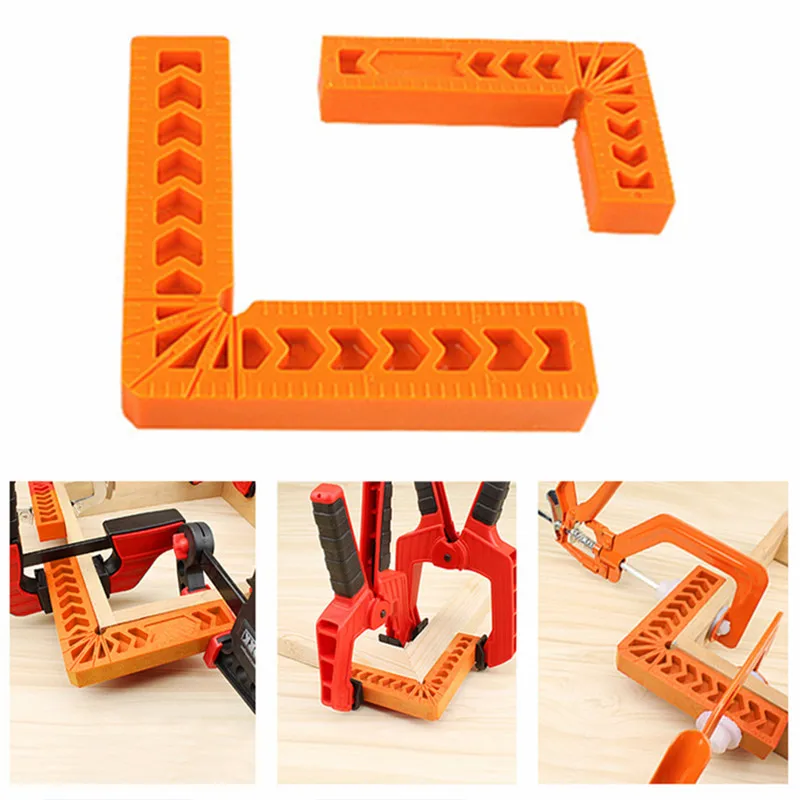 

3" 4" 6" 8" 90 Degree Right Angle Clamp L-Shaped Fixed Tool Locator Ruler Clamping Woodworking Tools Scribing Aid auxiliary angl