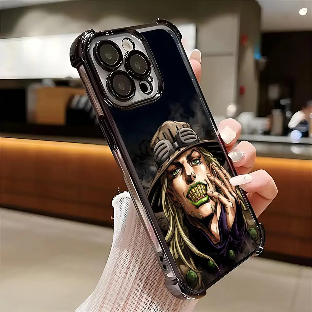 Чехол для телефона Anime G-Gyro Zeppeli J-Jojo с покрытием для iPhone 17 Pro Max 16E 15 14 Plus 13 12 11 Air, противоударный, с воздушной подушкой, мягкий чехол (art.: 3920dc0e5a730) - 3920dc0e5a730