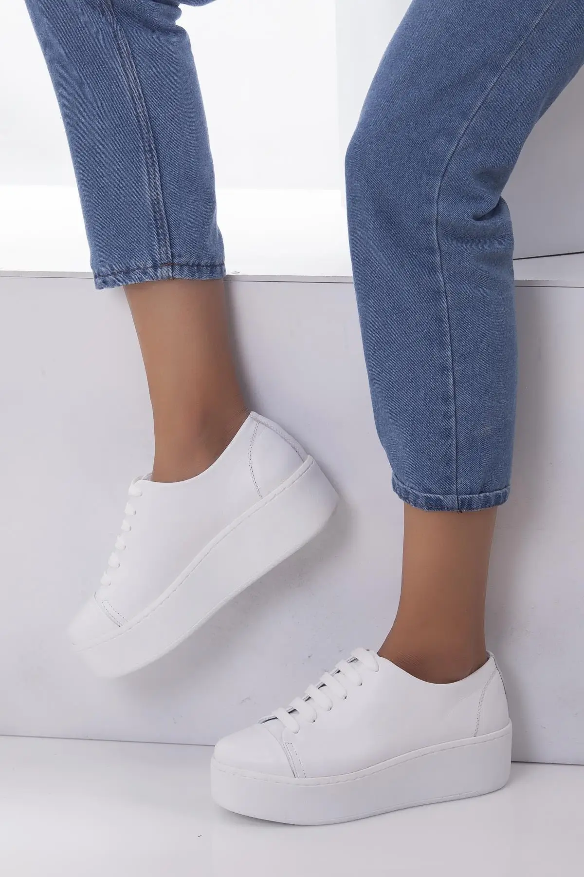 

Women Vulcanized Shoes Genuine leather white women leather sneaker trc- Running Shoe Ladies Sneakers Casual Sport Shoes