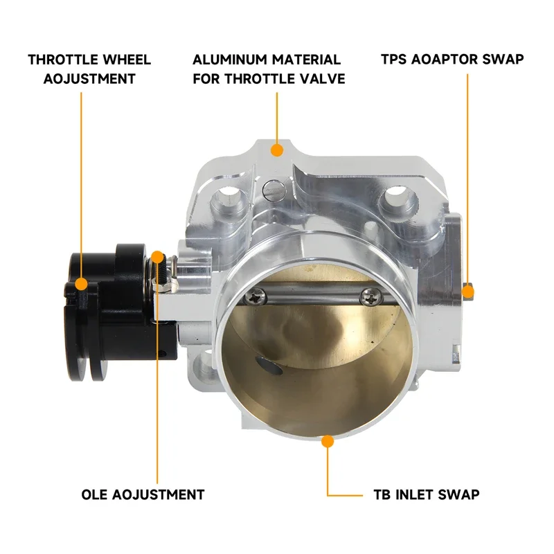 Корпус дроссельной заслонки Silver Racing 2 5 &quot64 мм Pro Series Billet CNC 1994-1997 Подходит для Mazda