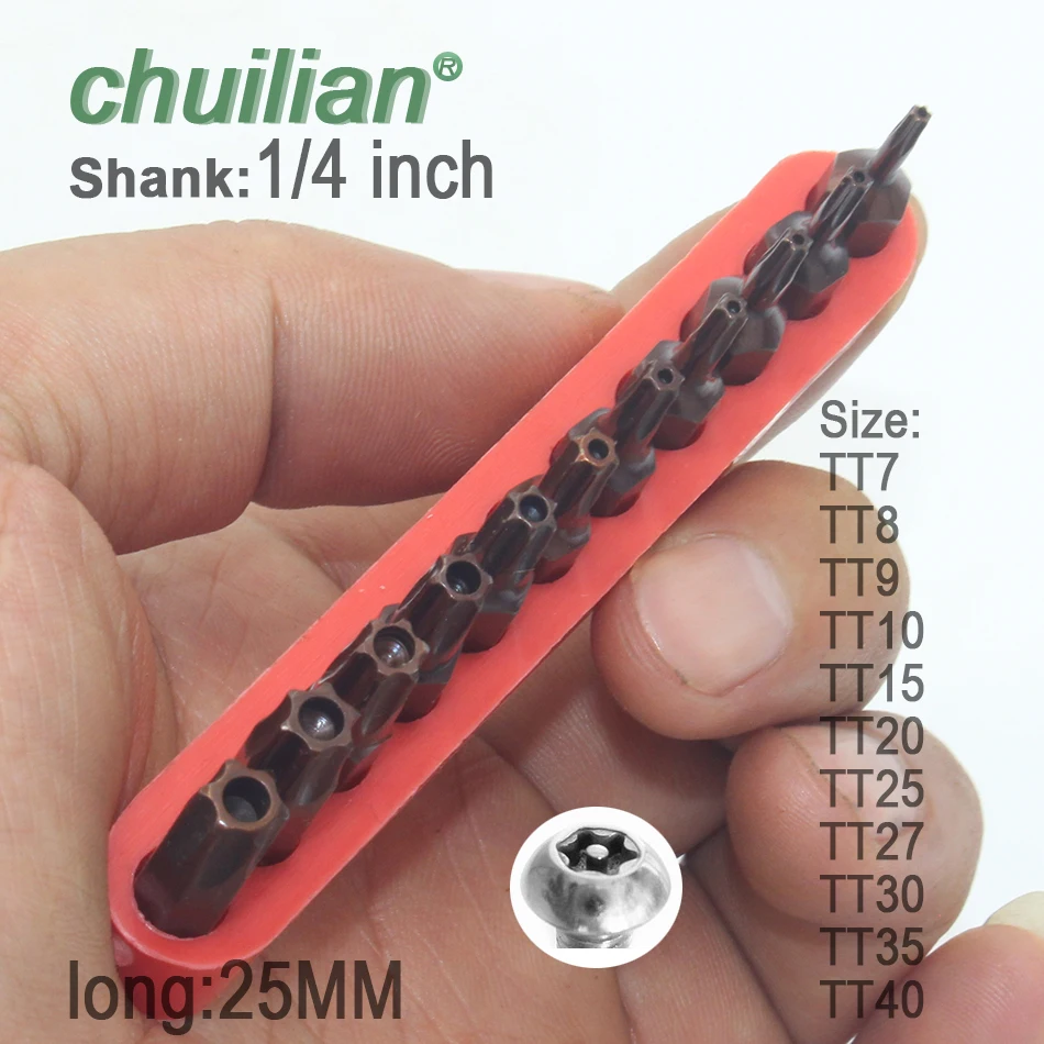 1/4 дюйма S2 легированная сталь 25 мм длинные магнитные звездообразные Отвертки