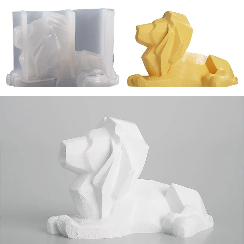 

DIY Lion Candles Molds Aromatherapy Candles Plaster Ornaments DIY Casting Epoxy Resin Polymer Clay Soap Making Molds Craft
