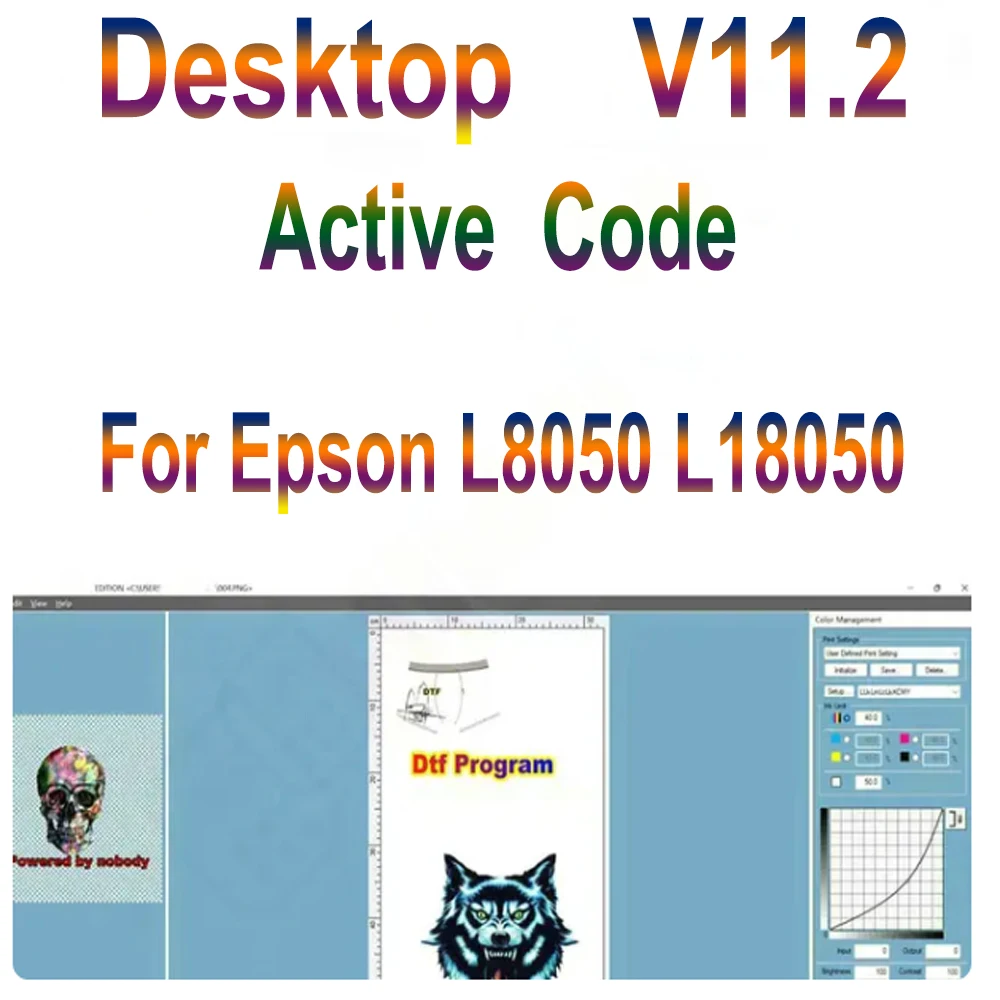 2 в 1 рулонный держатель пленки Rip Dtf Драйвер программного обеспечения для Epson L18050