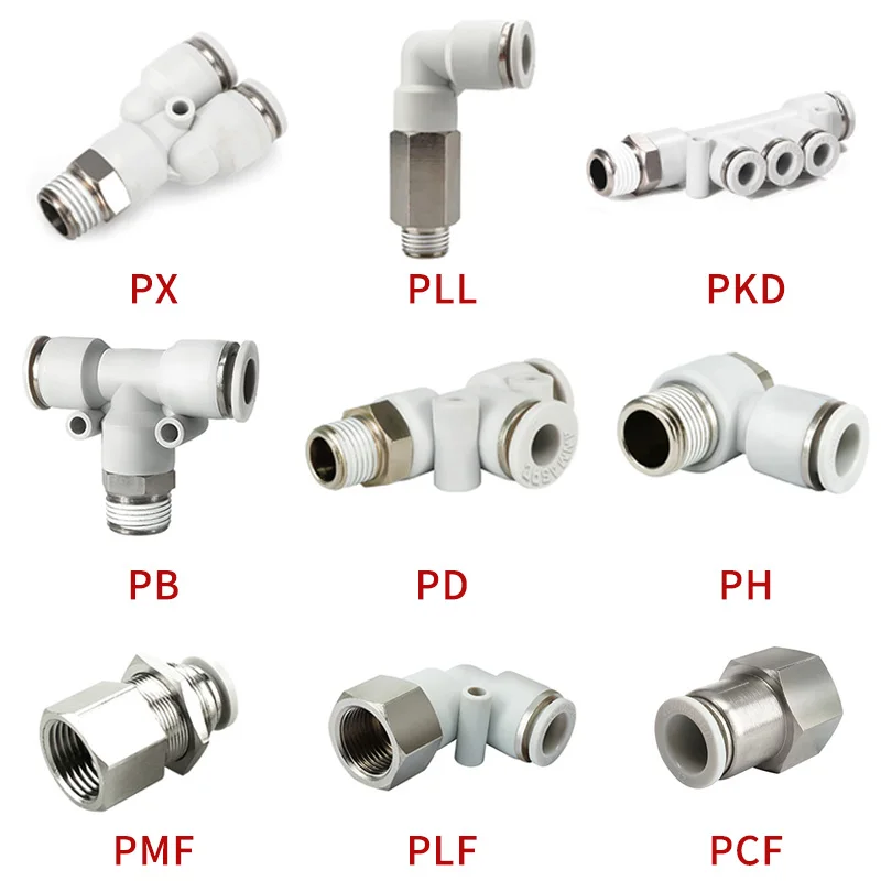 

Alloy Male Female Inline Elbow Flow Union Pneumatic Tube Fittings Air Tee Joint Pipe Coupling Duct Connector Hexagan Adapter