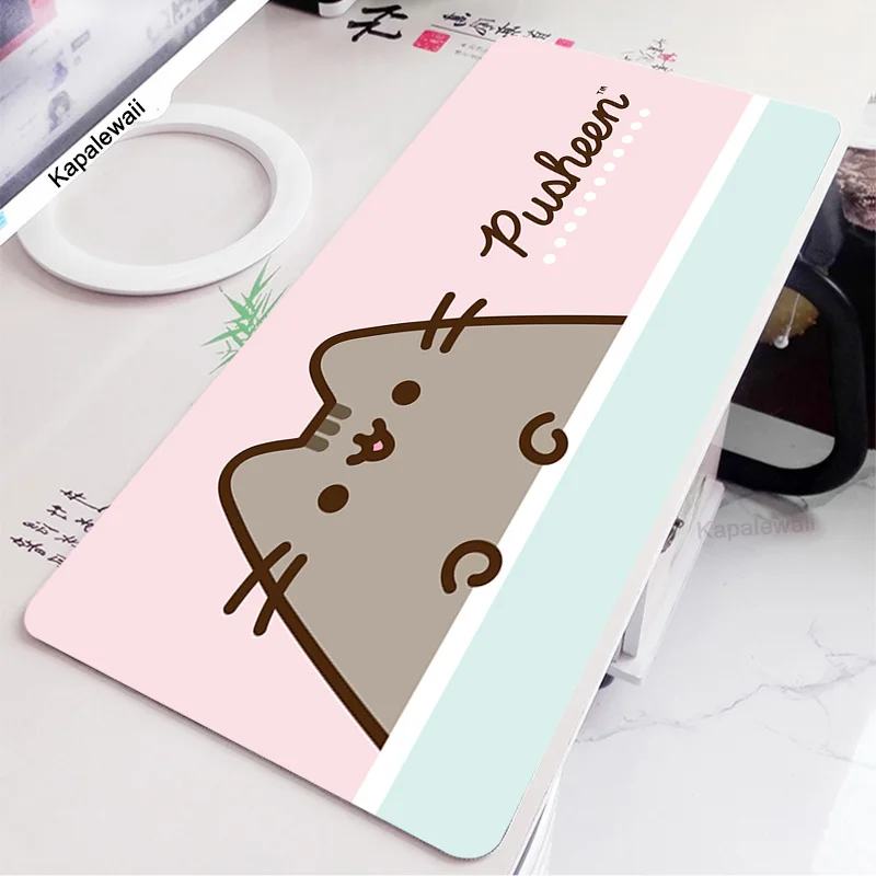 

Large Cute Cat Computer Desk Pad Pc Accessories Mousepad Anime Mouse Pad Kawaii Gamer Keyboard Non-slip CS GO Mouse Mat 30x80cm