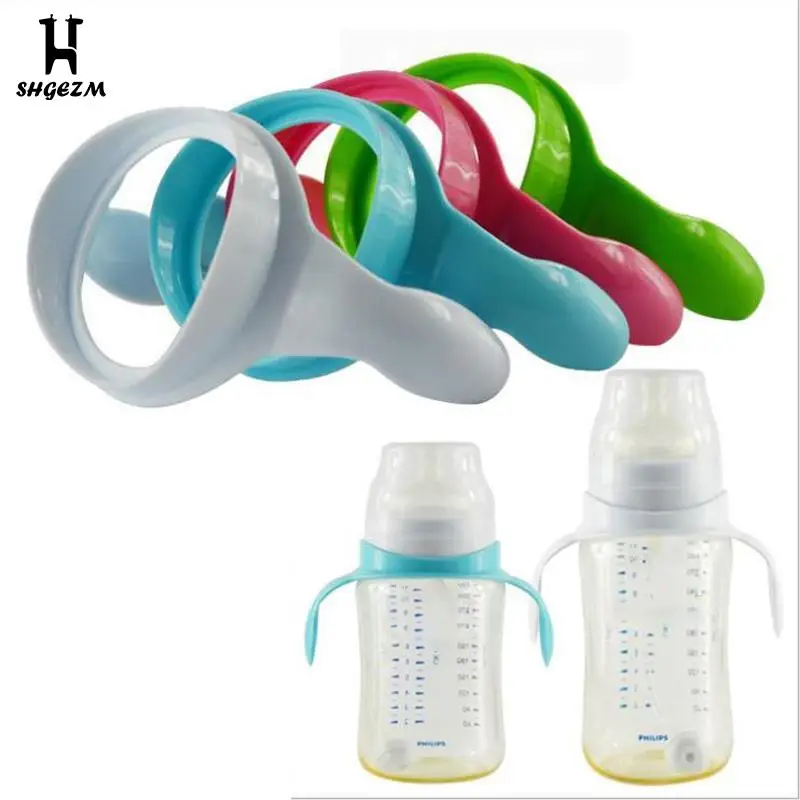 2Pcs Feeding Bottle Non-Slip Grip Handle For Natural Wide Mo