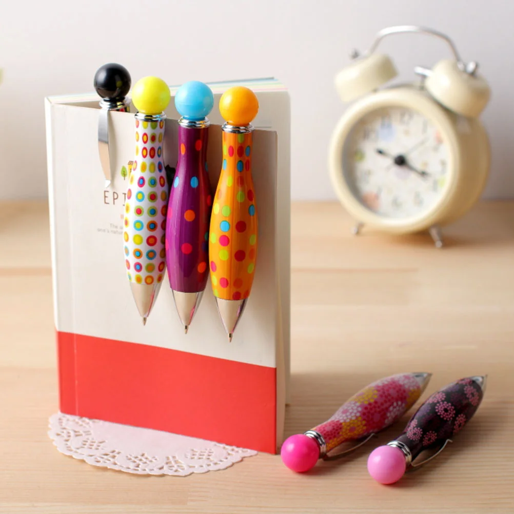 

6 шт., декоративные пластиковые шариковые ручки для боулинга