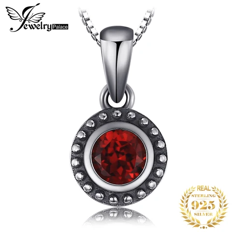 Кулон JewelryPalace из серебра 925 с гранатом 5 мм