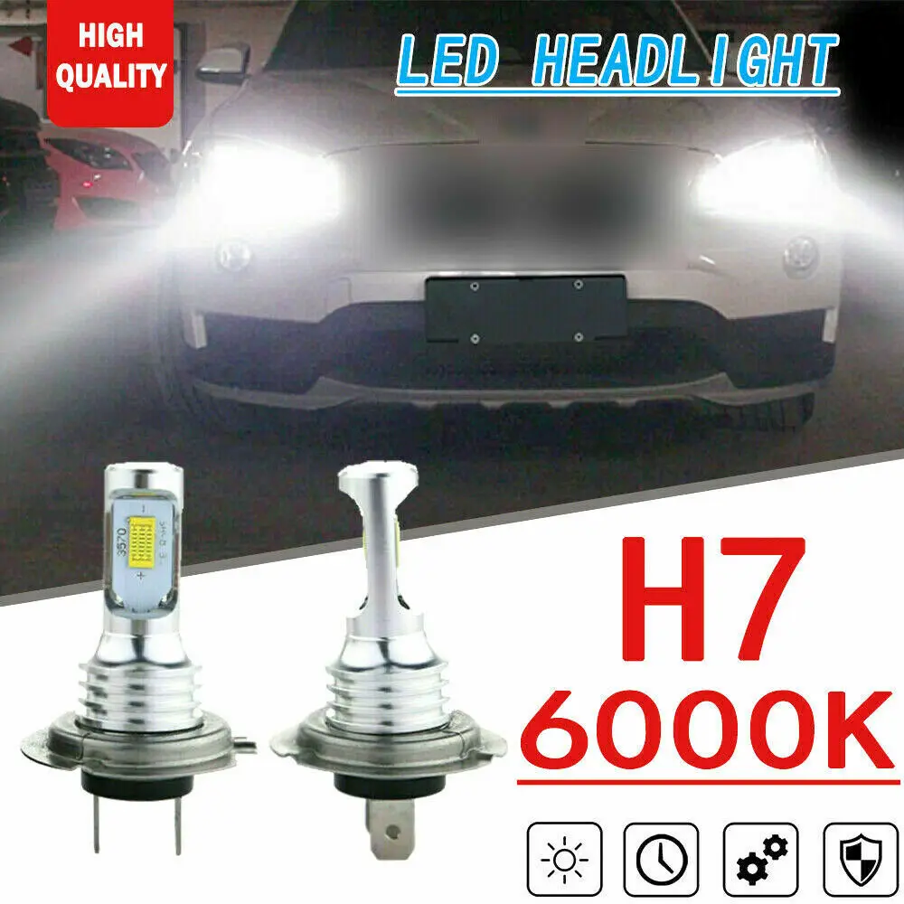 2x High Beam LED Headlight Bulbs White For Hyundai Sonata 2011-2015 Veloster 2012-2017 Elantra GT 2013-2017 Santa Fe 2007-2018