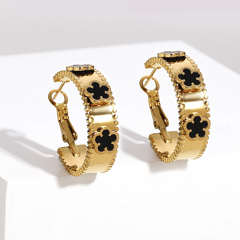 Серьги-кольца Greatera золотого/серебряного цвета классические высококачественные