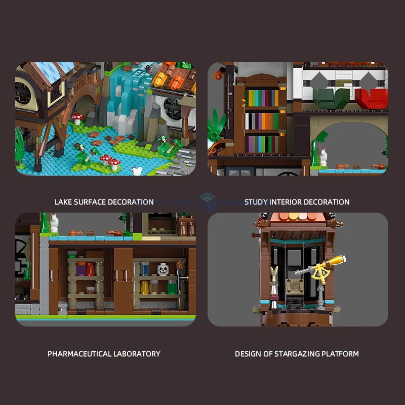 Модель школьников Riverside блоки MOC 89149 средневековый деревенский дом строительные