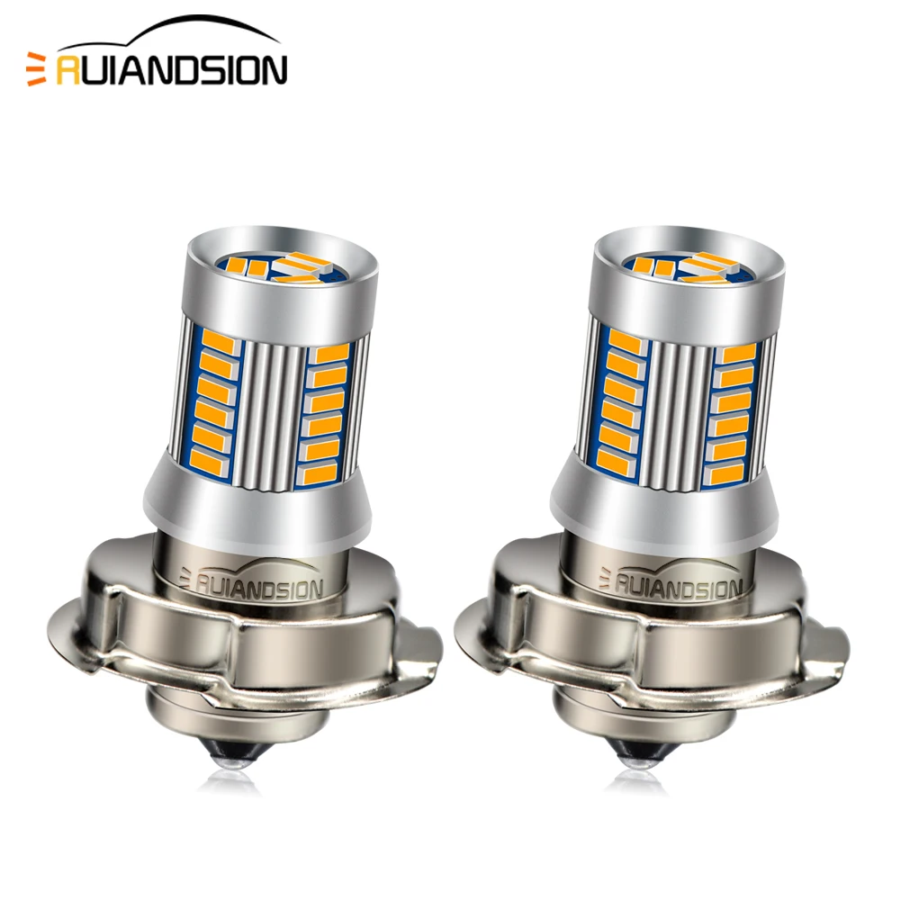 Светодиодсветодиодный мотоциклетные фары P26S, 2 шт., 6 в, 12 В, 24 В, фары дальнего/ближнего света, противотуманные фары, супер яркие фары 4014, 30 SMD, 4300K, 6000K, 15,6 Вт, лм