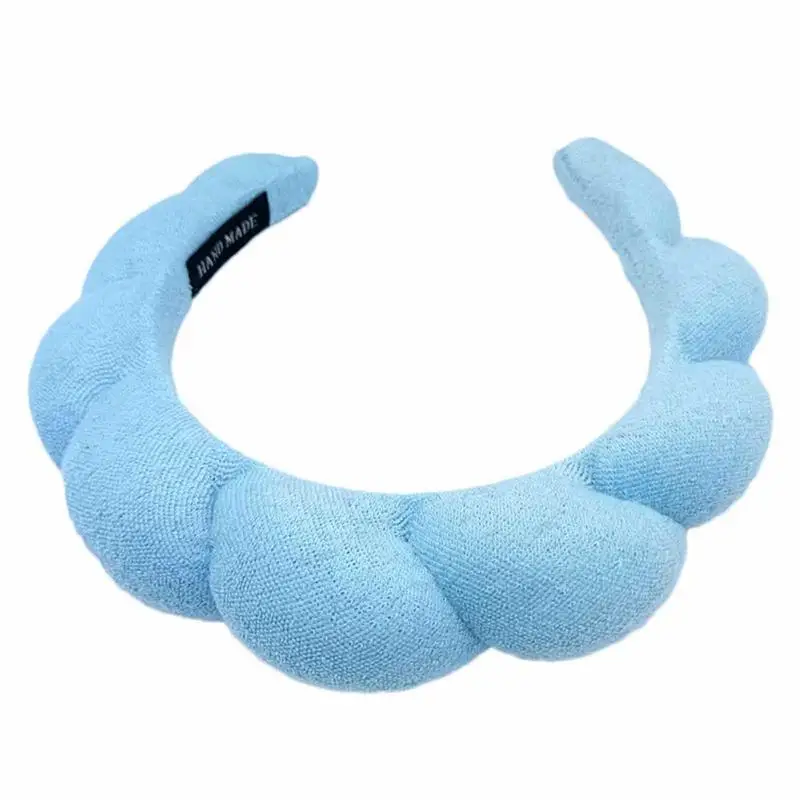 

Повязка для волос для мытья лица, повязка для волос ручной работы, повязка на голову из губки и махровой ткани для женщин и девочек, тюрбан, м...