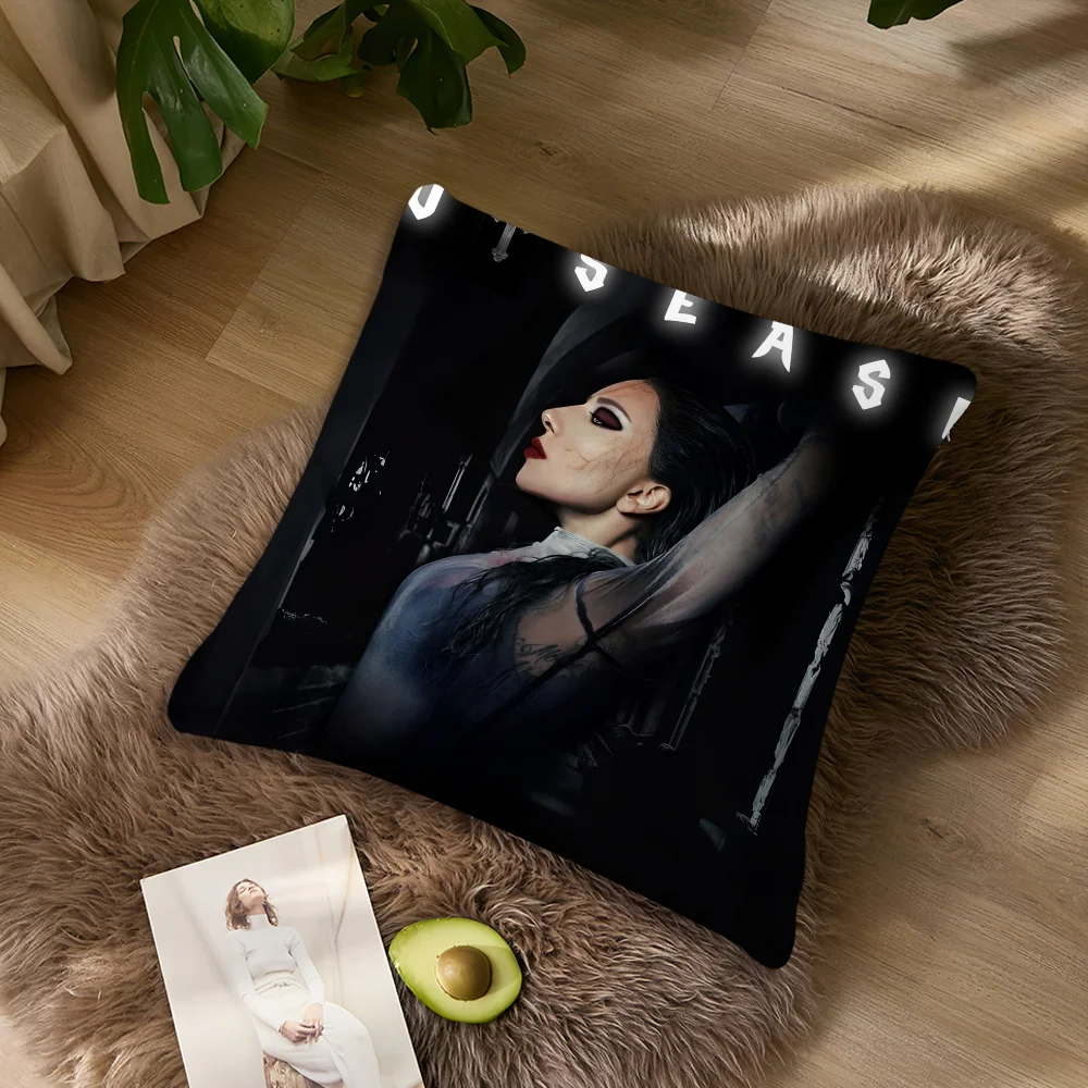 Hot Singer Lady Gaga Disease Pillow Case Sofa Living Room Bedroom Headboard Backrest Cushion Square Nap Time
