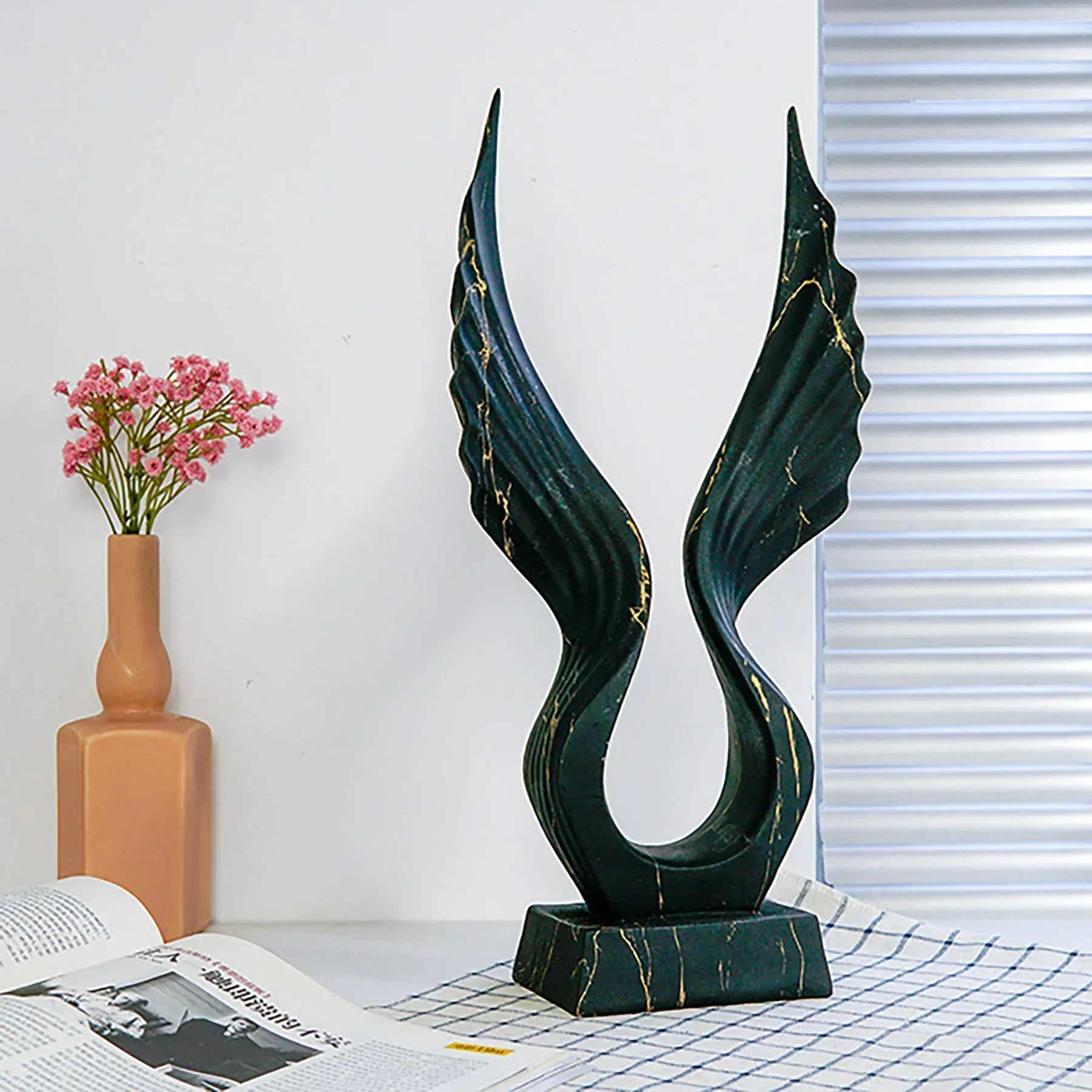 Большая Статуэтка орла ястреб статуэтка фотоэлемент скульптура крыла ангела