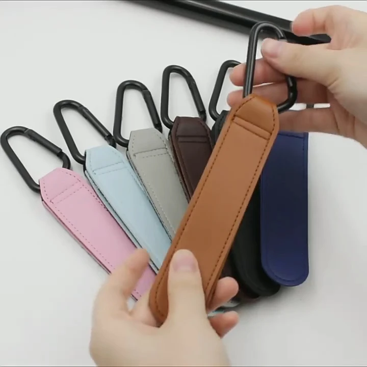 

1/2pcs PU High quality leather hook Baby Stroller Magic Stick hooks Pram Pushchair Hanger Hanging Accessories