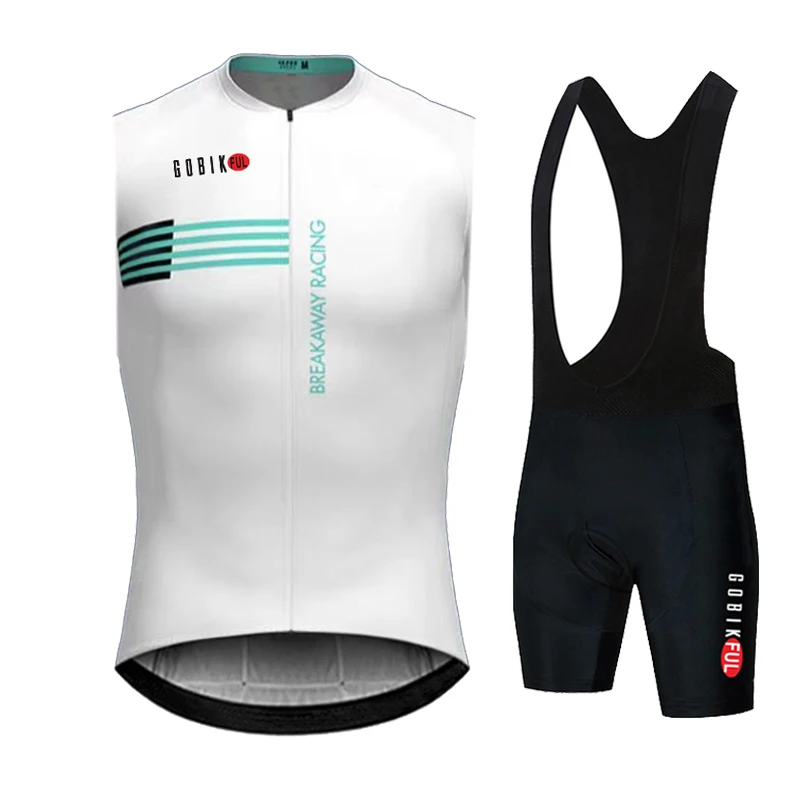 Camiseta sin mangas de ciclismo para hombre, conjunto de ropa de ciclismo transpirable y de secado rápido