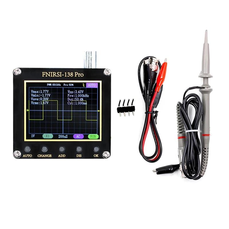 

138 PRO Handheld Digital Oscilloscope 2.5Msa/S 200Khz Analog Bandwidth Support AUTO,80Khz PWM And Firmware Update